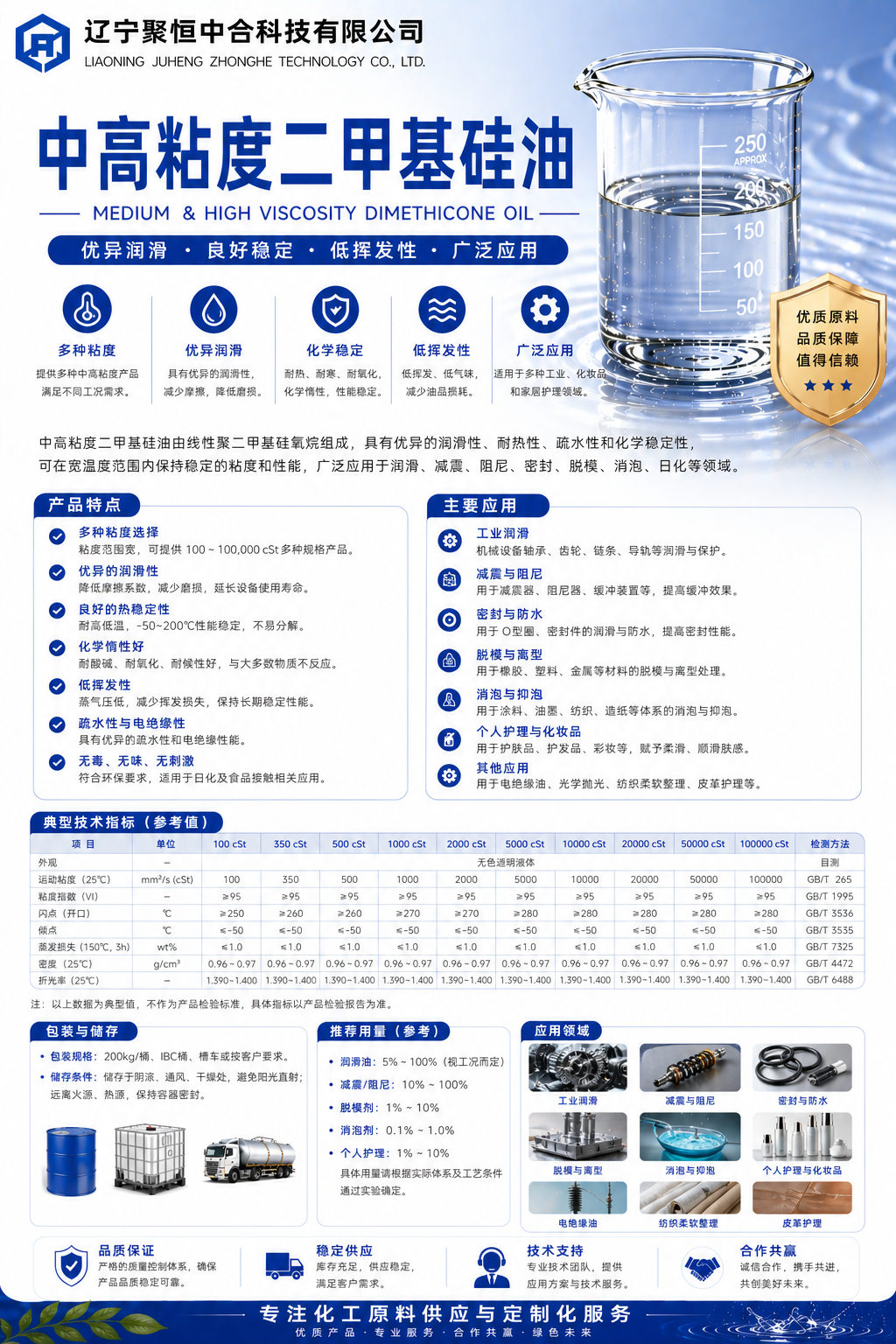 中高粘度二甲基硅油